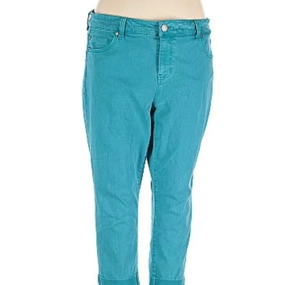 Liverpool Women's Vibrant Blue Cropped Jeans